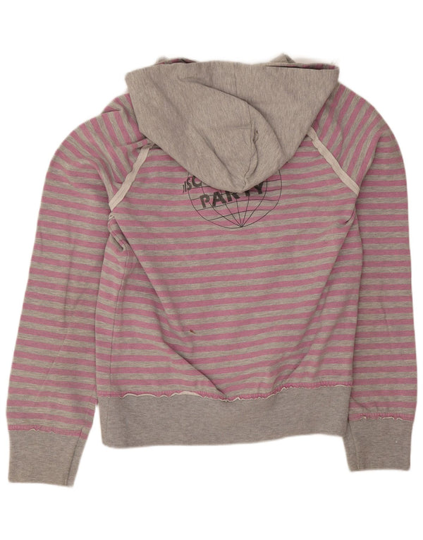 Maglione con cappuccio da donna A-Style Rolling Stones con cappuccio UK 14 Large Pink Striped
