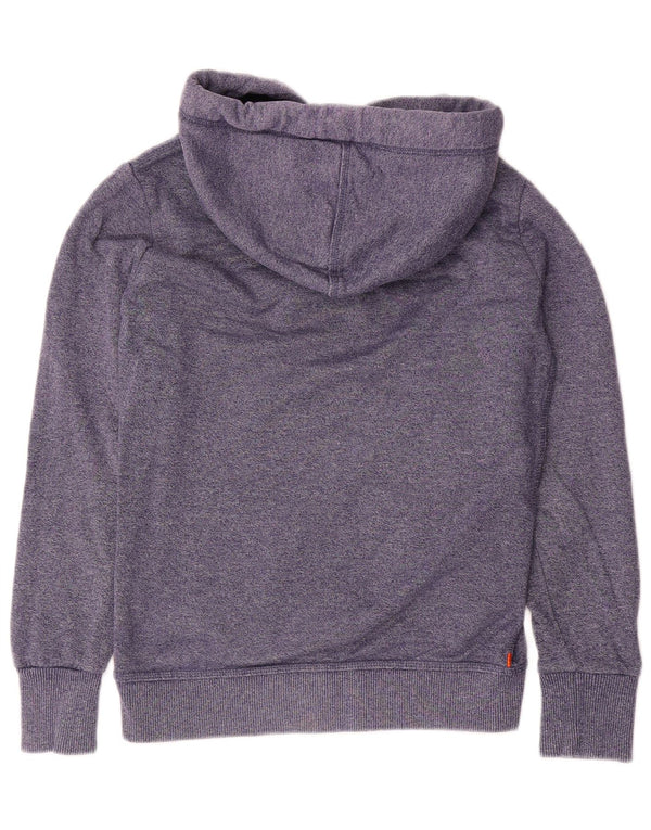 Maglione con cappuccio e zip oversize da donna Superdry UK 6 XS cotone chiazzato blu