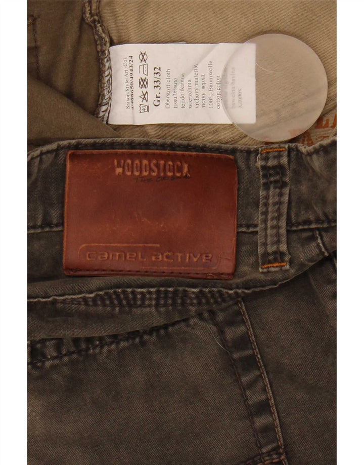 Jeans dritti da uomo Camel Active W33 L32 cotone kaki