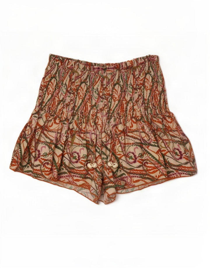 Pantaloncini casual da donna Zara medi W28 viscosa Paisley multicolore