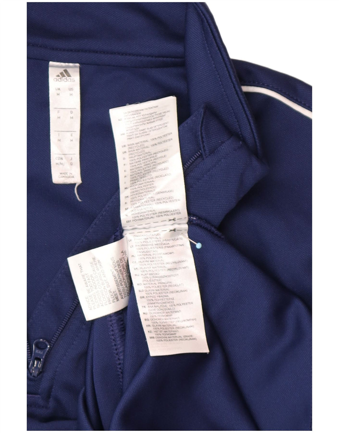 Top da tuta ADIDAS Aeroready Zip Neck Pullover blu navy medio