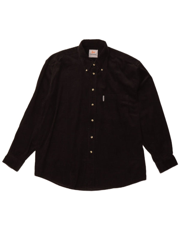 Camicia da uomo in velluto a coste VINTAGE 2XL cotone nero