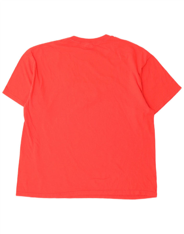T-shirt grafica da uomo vintage Top XL in cotone rosso