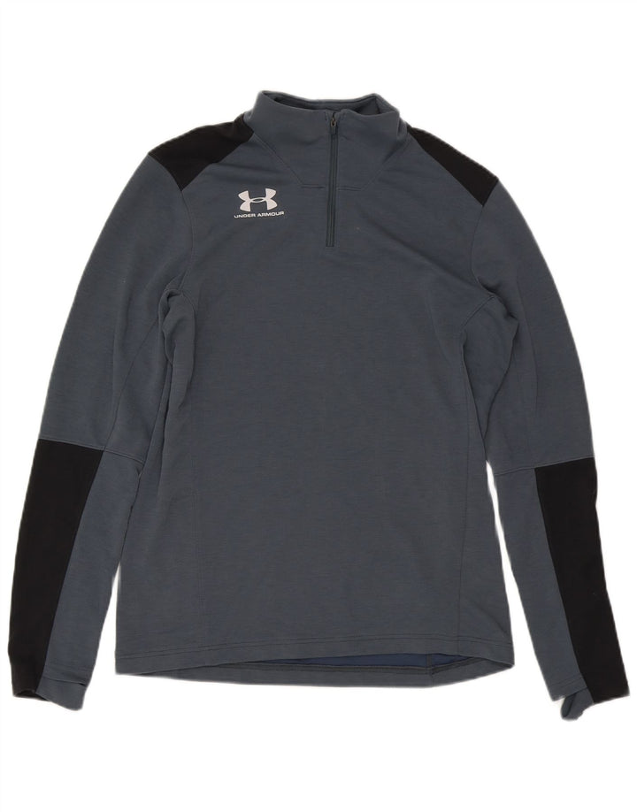 Under Armour Uomo Cold Gear Pullover Tuta da ginnastica Top Large Grigio Colourblock