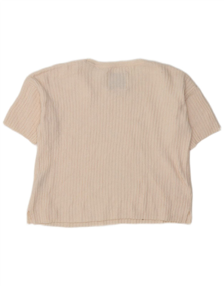 Camicetta da donna Jack Wills Top UK 10 piccolo poliestere bianco sporco