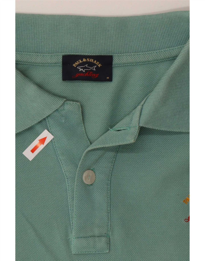 Polo da uomo Paul & Shark in cotone verde medio