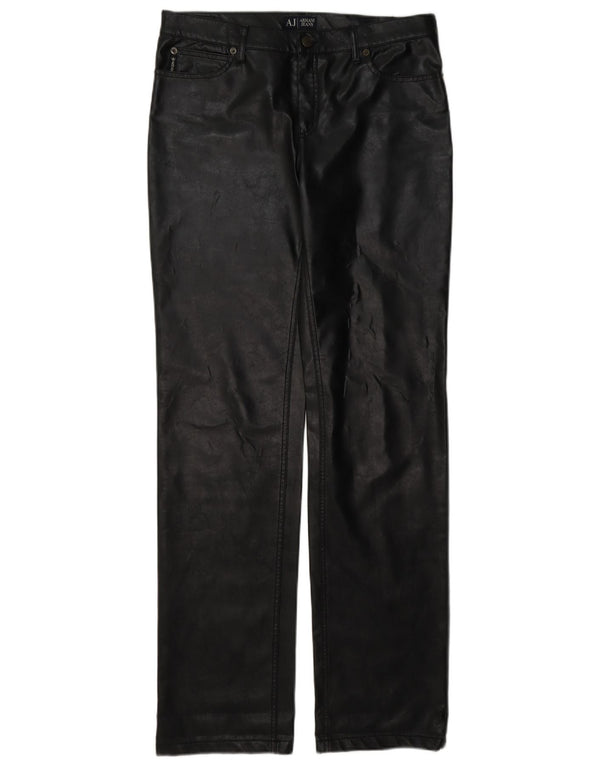 Pantaloni in pelle da donna Armani W30 L35 neri