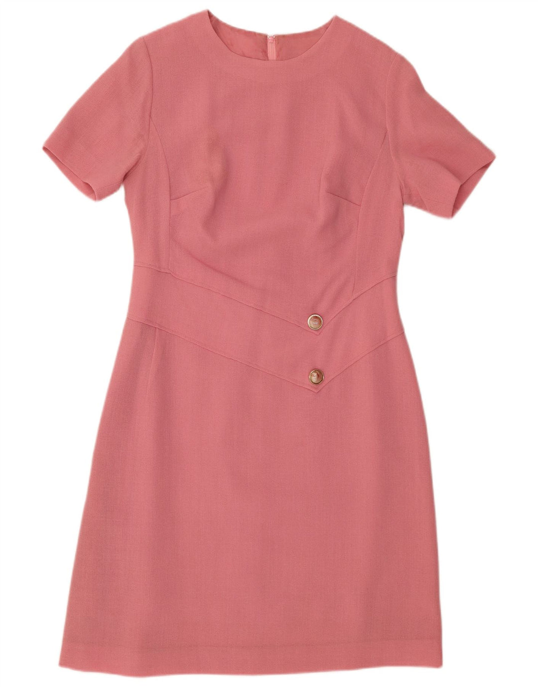 Abito tubino da donna VINTAGE UK 12 rosa medio