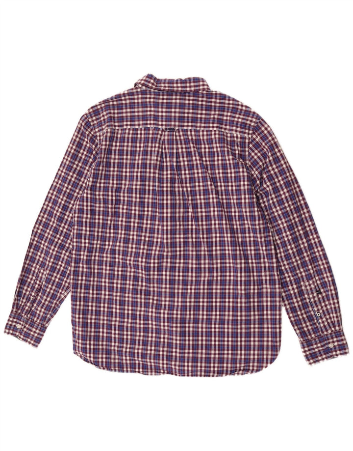Crew Clothing Camicia da uomo dal taglio classico XL in cotone a quadri blu