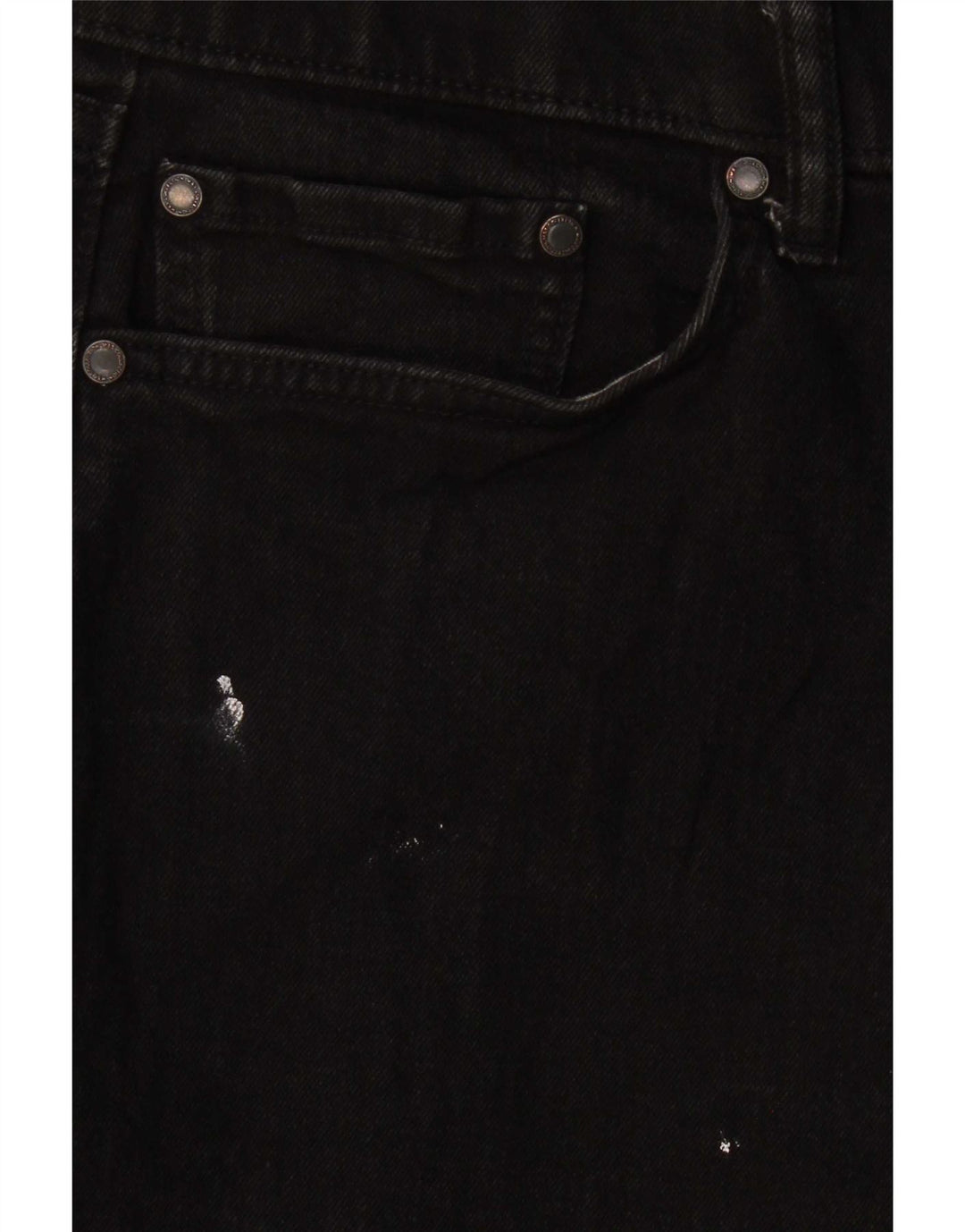 Jeans dritti regolari da uomo Marks & Spencer W34 L31 cotone nero