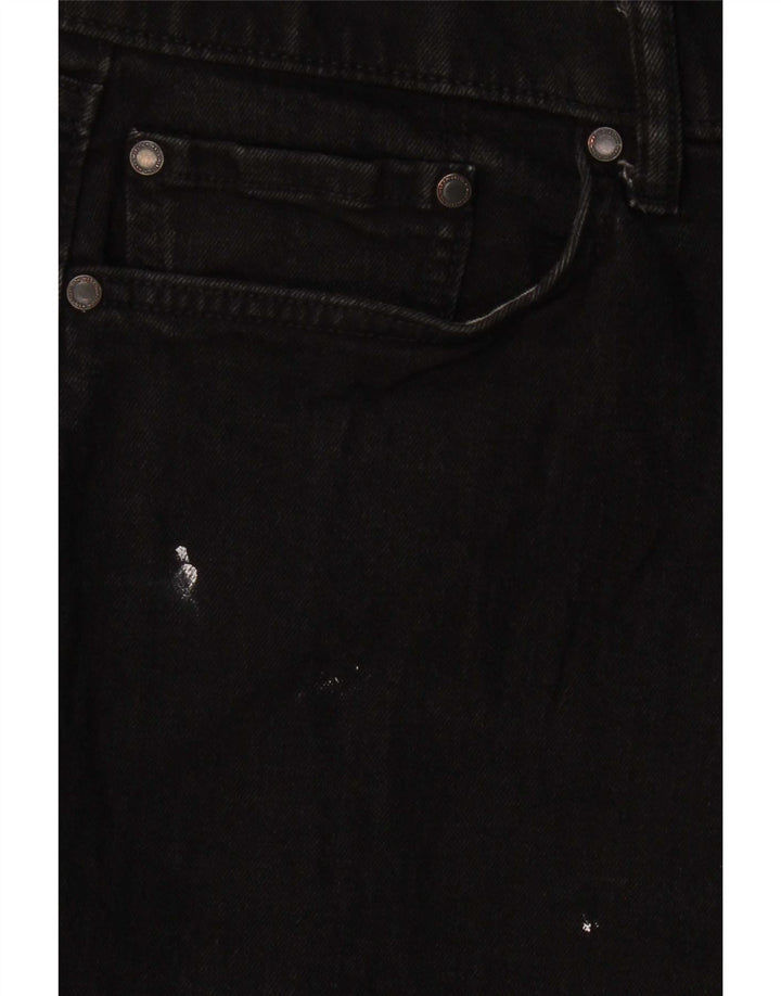 Jeans dritti regolari da uomo Marks & Spencer W34 L31 cotone nero