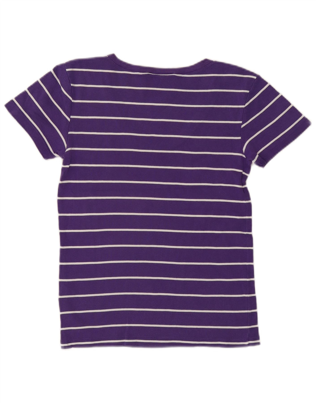 RALPH LAUREN T-shirt da donna Top UK 14 Cotone a righe grandi viola