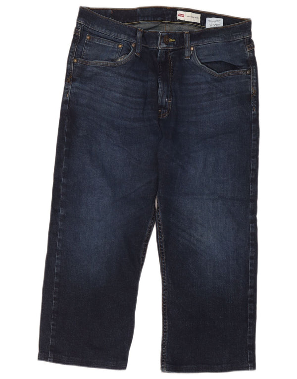 Jeans Wrangler da uomo vestibilità rilassata Capri W33 L21 cotone blu navy