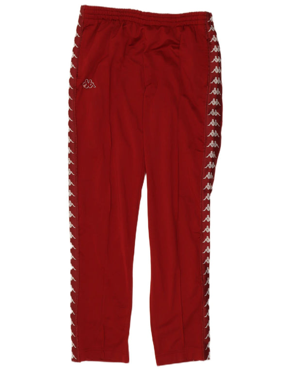 Pantaloni da tuta con grafica Kappa da uomo, grandi, in poliestere color block rosso