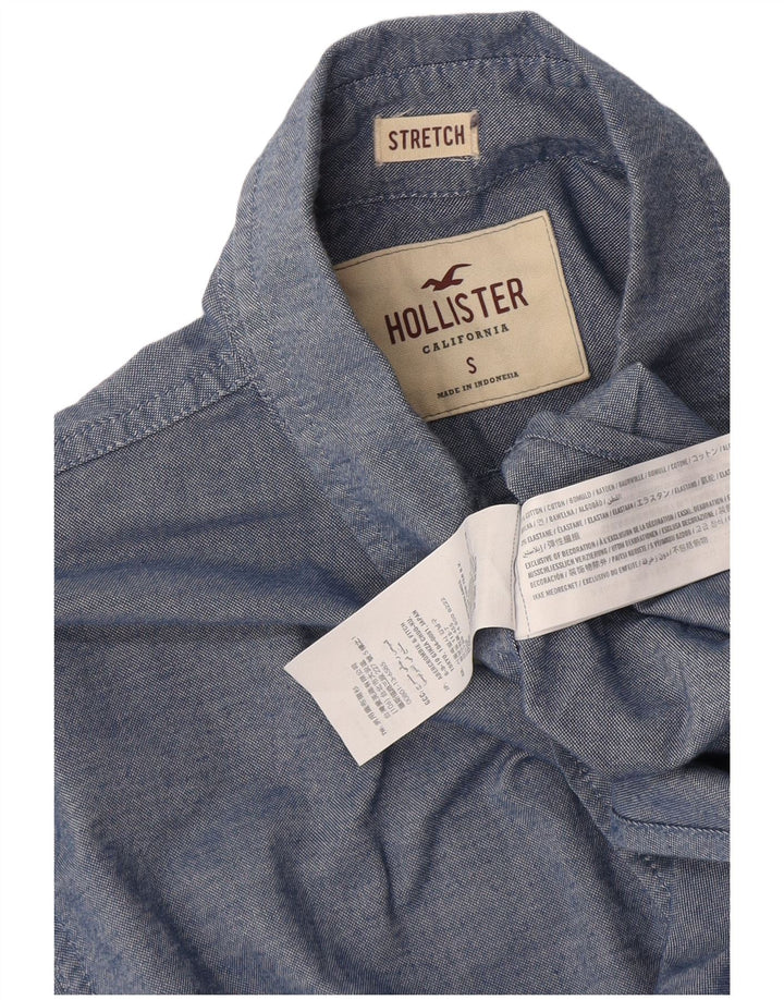 Camicia Hollister da uomo Small in cotone blu