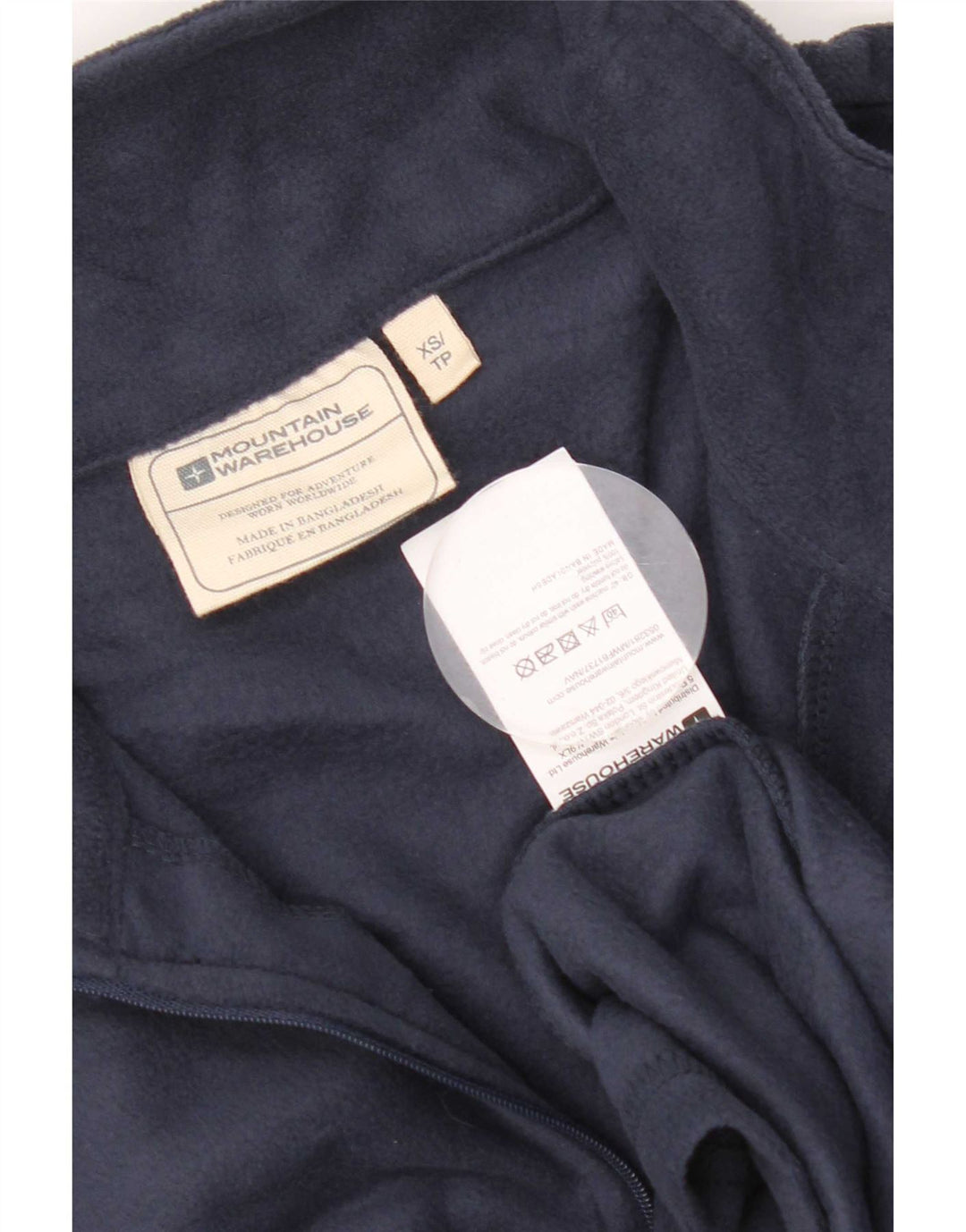 Maglione in pile da uomo con collo e zip Mountain Warehouse XS poliestere blu navy