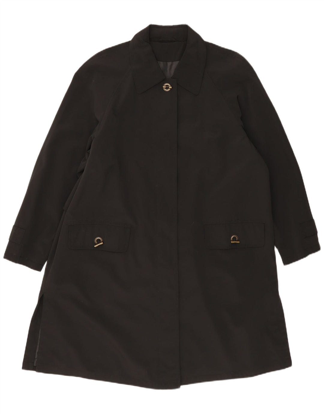 Cappotto da donna taglio ampio Hamells UK 12 medio nero poliestere classico