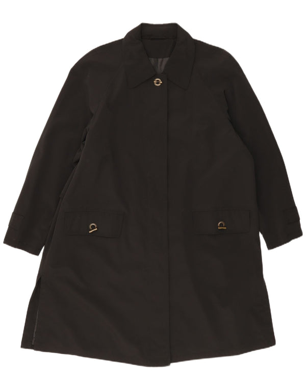 Cappotto da donna taglio ampio Hamells UK 12 medio nero poliestere classico
