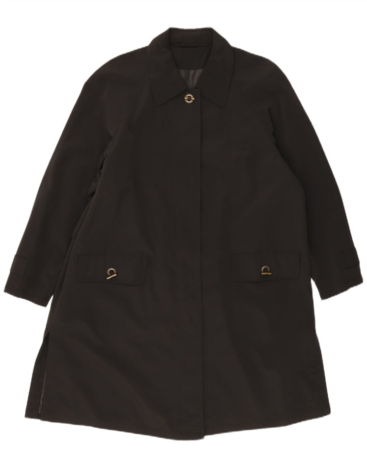 Cappotto da donna taglio ampio Hamells UK 12 medio nero poliestere classico