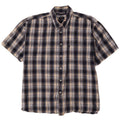Camicia a maniche corte da uomo IZOD XL in cotone a quadri blu navy