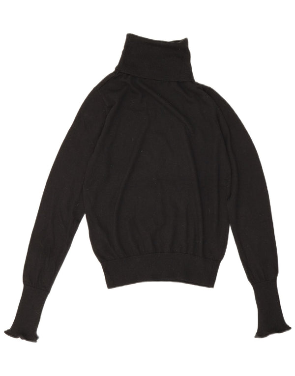 Maglione maglione a collo alto da donna Zara UK 6 XS poliestere nero