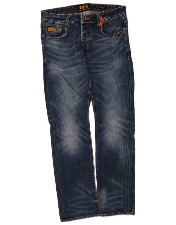 Jeans dritti da uomo Superdry W32 L30 cotone blu