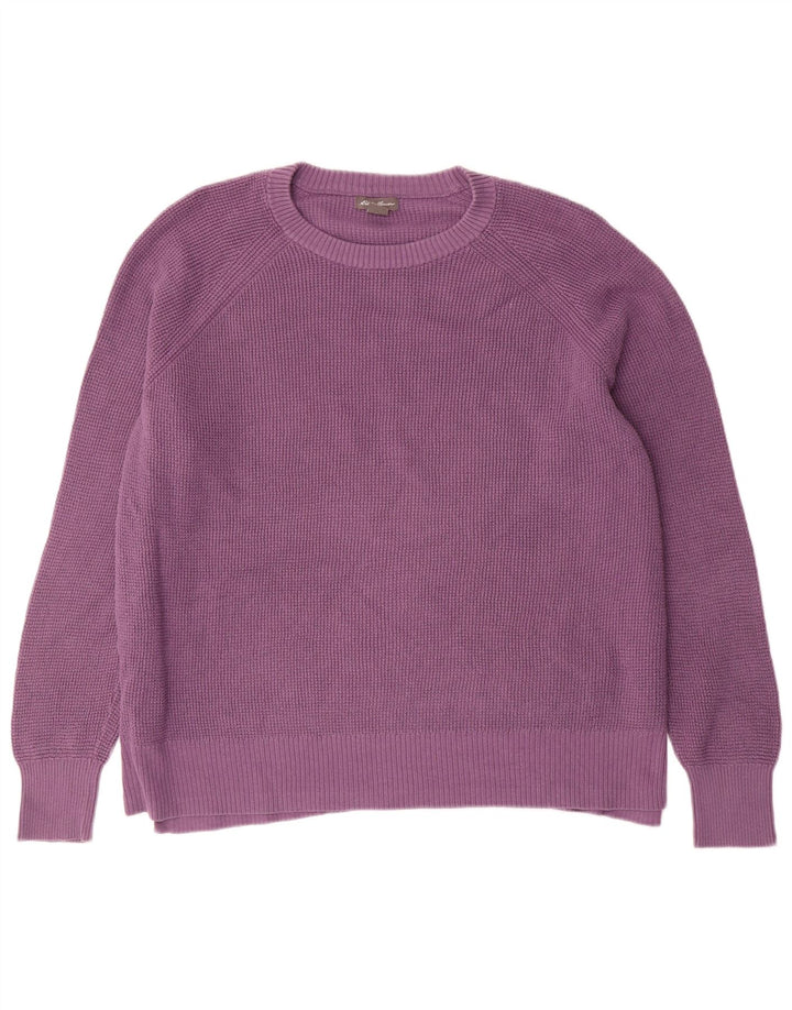 EDDIE BAUER Maglione girocollo oversize da donna UK 18 XL Viola