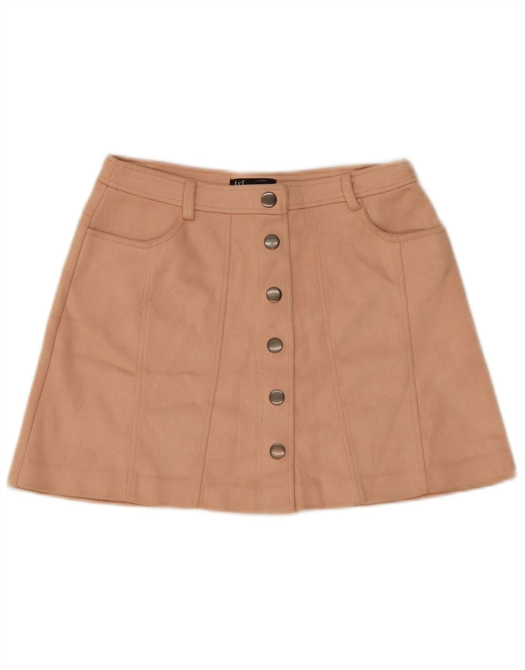 Minigonna da donna Zara media W28 L15 poliestere beige