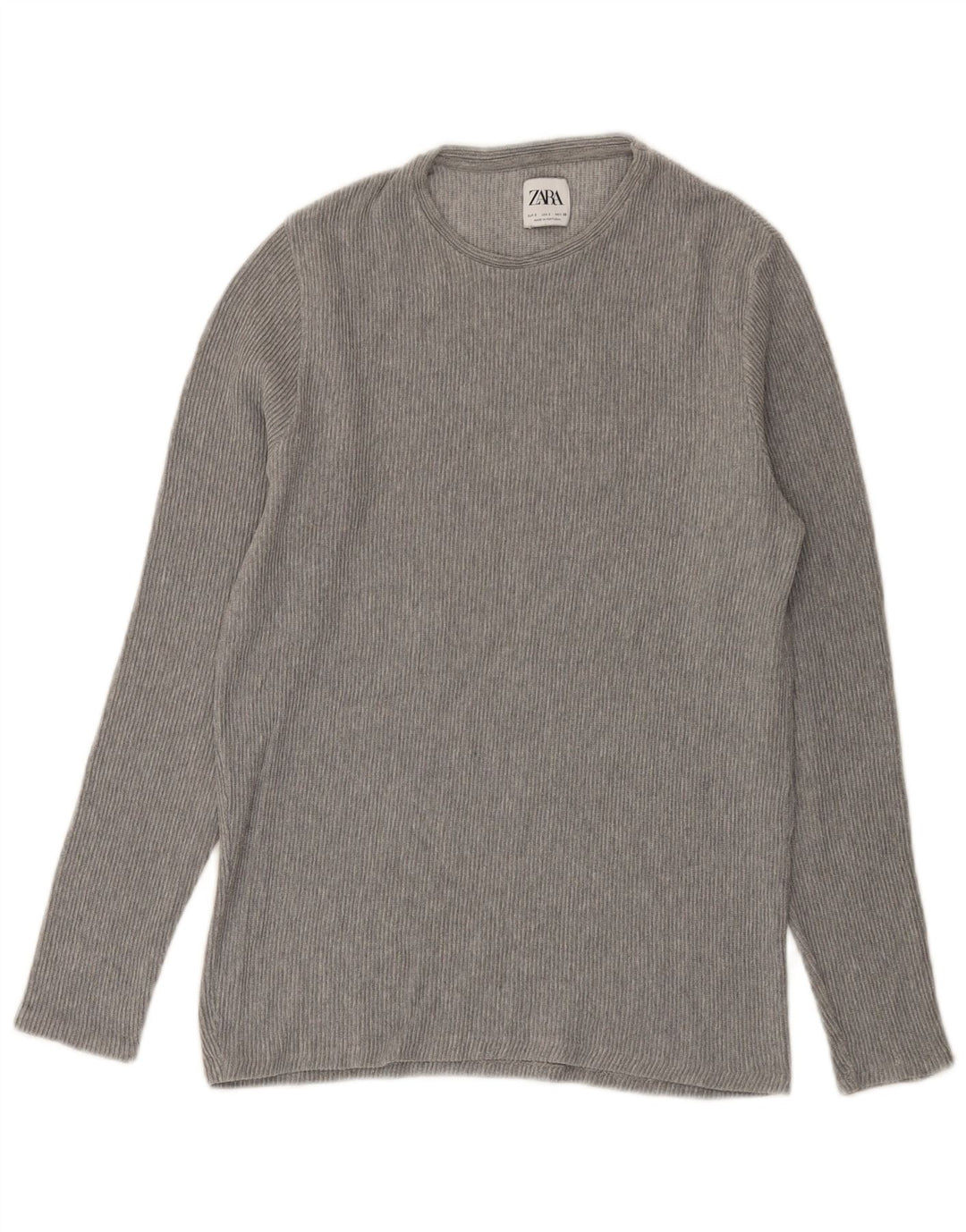 Top Zara da uomo a maniche lunghe piccolo grigio