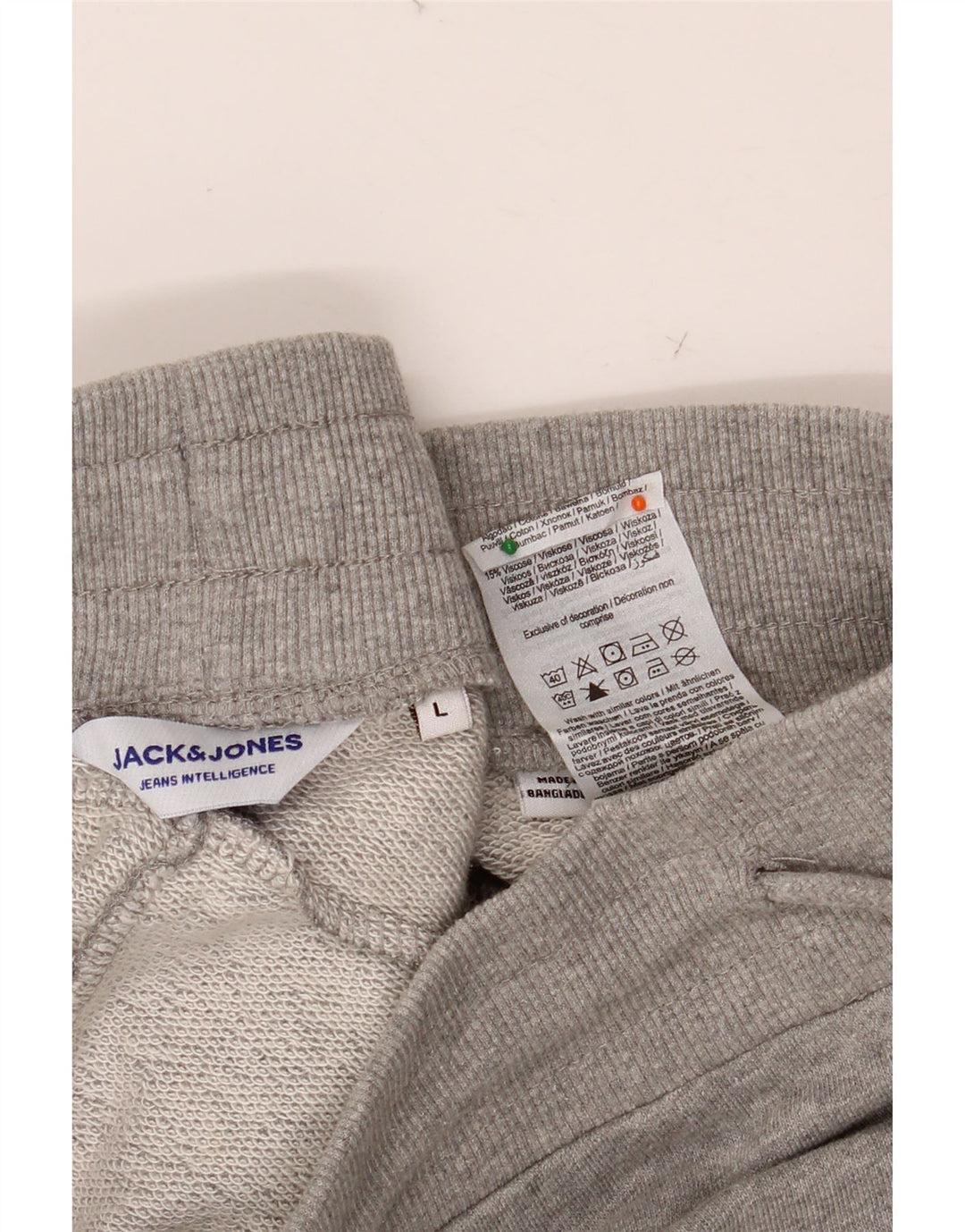 JACK & JONES Pantaloncini sportivi da uomo grandi in cotone grigio