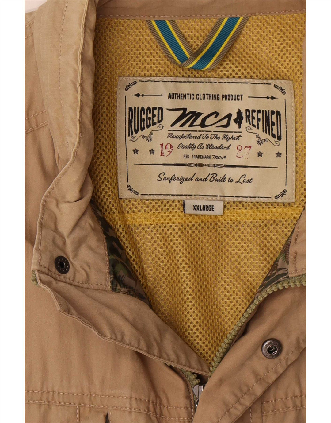 Giacca pratica da uomo con cappuccio Marlboro Classics UK 44 2XL Beige