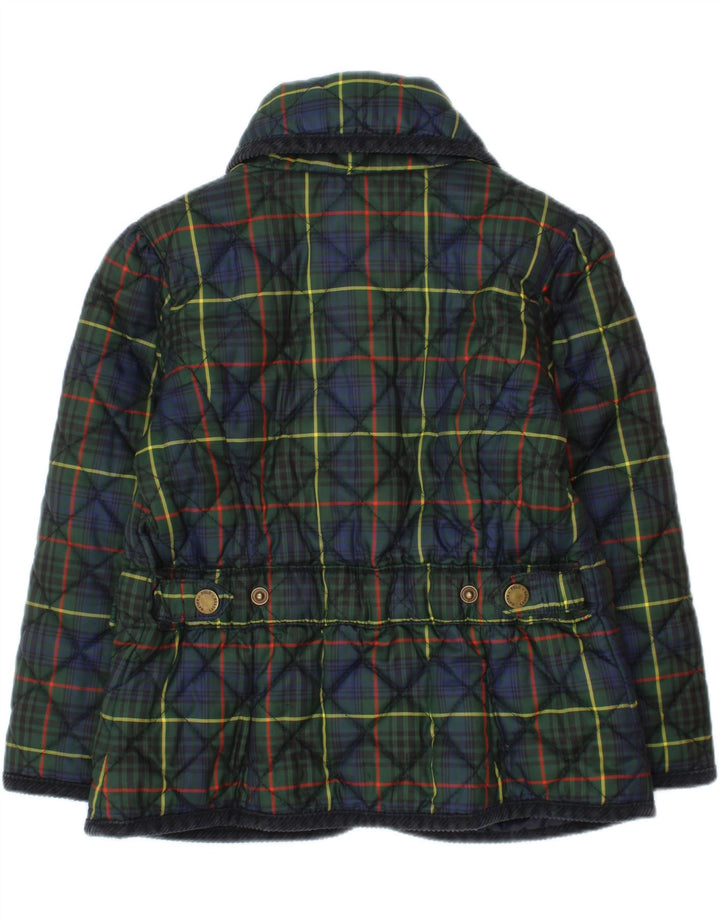 Giacca trapuntata per ragazze Ralph Lauren 2-3 anni in poliestere a quadri verdi