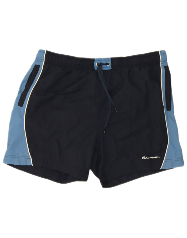Pantaloncini da bagno da uomo Champion 2XL Blu navy Colourblock in poliammide