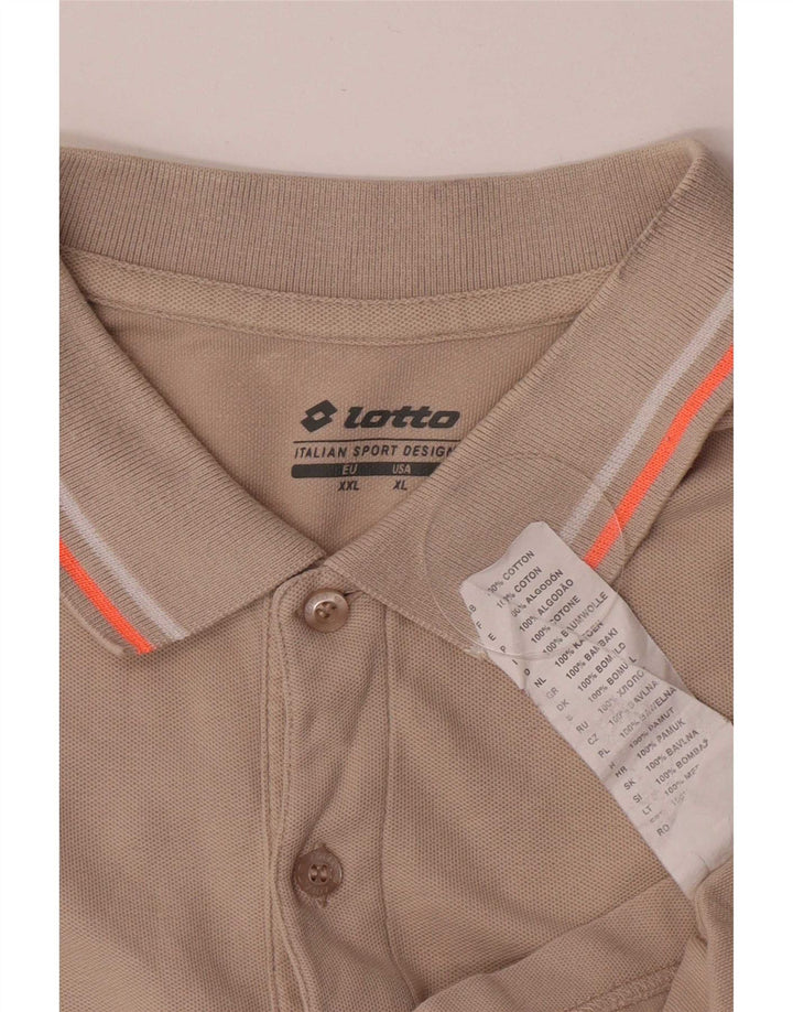 Polo da uomo Lotto XL in cotone beige