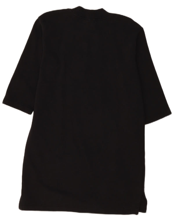 Abito t-shirt oversize da donna Nike con maniche a 3/4 UK 6 XS cotone nero