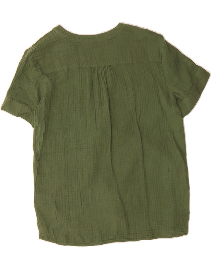 J. CREW Womens Blouse Top UK 6 XS Green Cotton Vintage J. Crew and Second-Hand J. Crew from Messina Hembry 