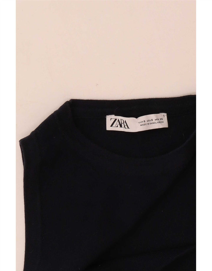 Canotta Zara da donna UK 8 piccola blu navy