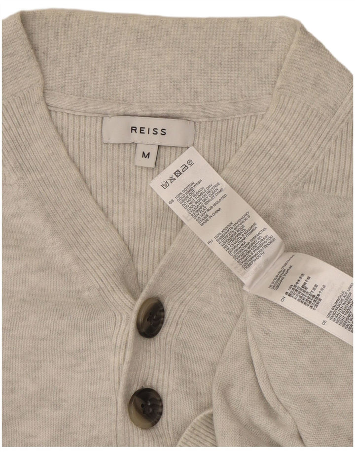 Maglione da uomo con scollo a V Reiss grigio medio screziato