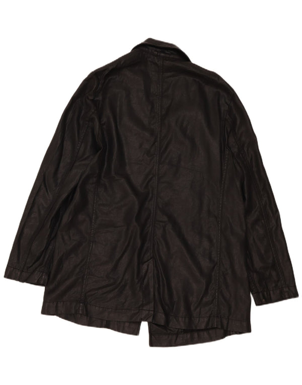 Giacca blazer aperta da donna All Saints UK 16 grande Lyocell nero
