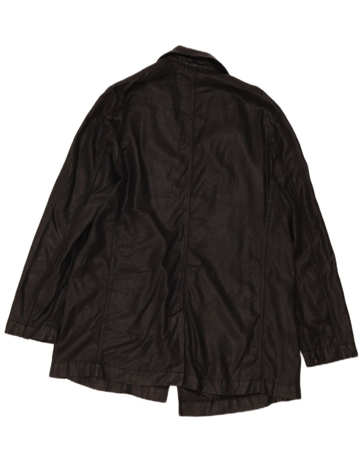Giacca blazer aperta da donna All Saints UK 16 grande Lyocell nero