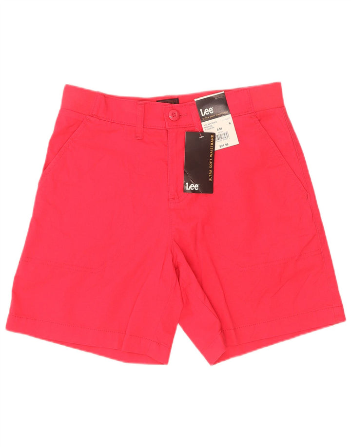 Pantaloncini chino da donna Lee US 6 medi W30 cotone rosso