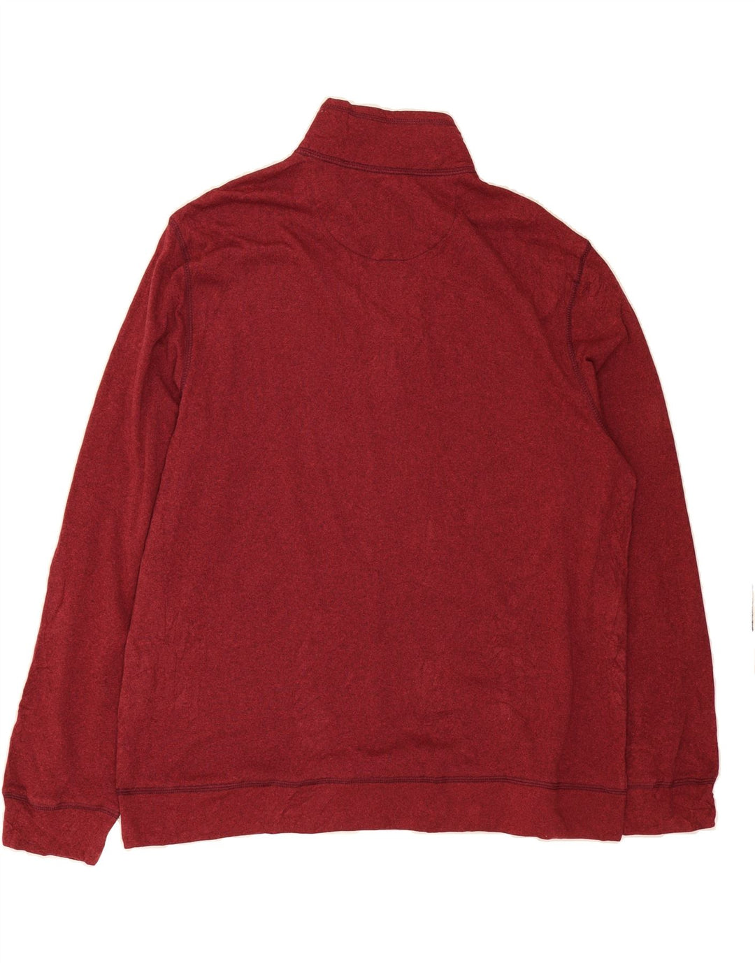IZOD Mens Relaxed Classics Zip Neck Sweatshirt Jumper Large Maroon Cotton Vintage Izod and Second-Hand Izod from Messina Hembry 