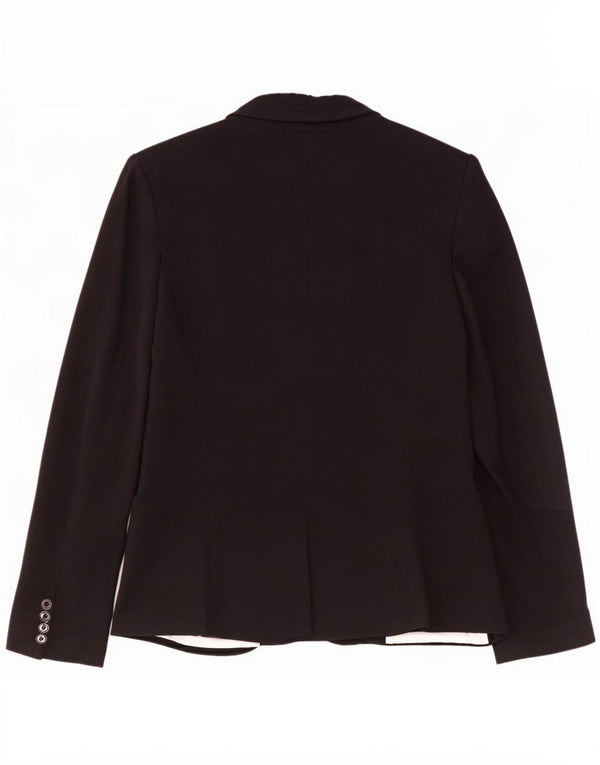 Giacca blazer a 1 bottone da donna Zara UK 10 piccola viscosa nera