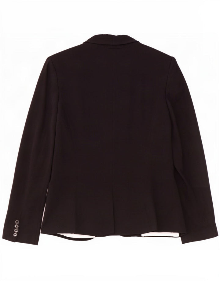 Giacca blazer a 1 bottone da donna Zara UK 10 piccola viscosa nera
