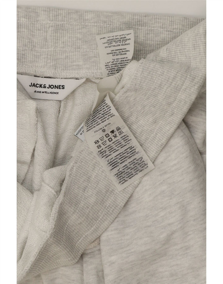 Pantaloncini sportivi da uomo Jack & Jones grandi in cotone chiazzato grigio