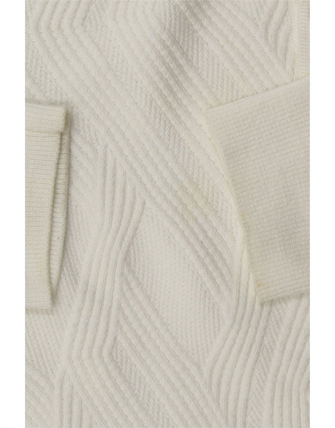 Maglione da uomo con collo a polo autografato Marks & Spencer, grande cotone bianco