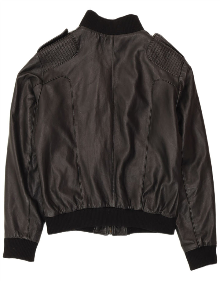 MIRA FURS Giacca in pelle militare da uomo IT 52 XL Pelle nera