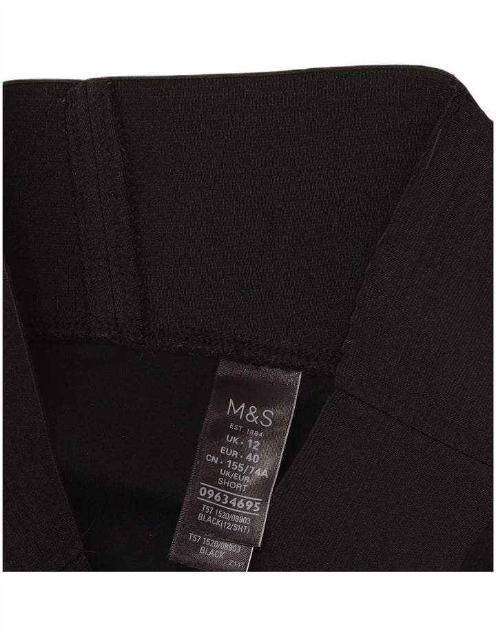 Leggings corti da donna Marks & Spencer UK 12 viscosa nera media
