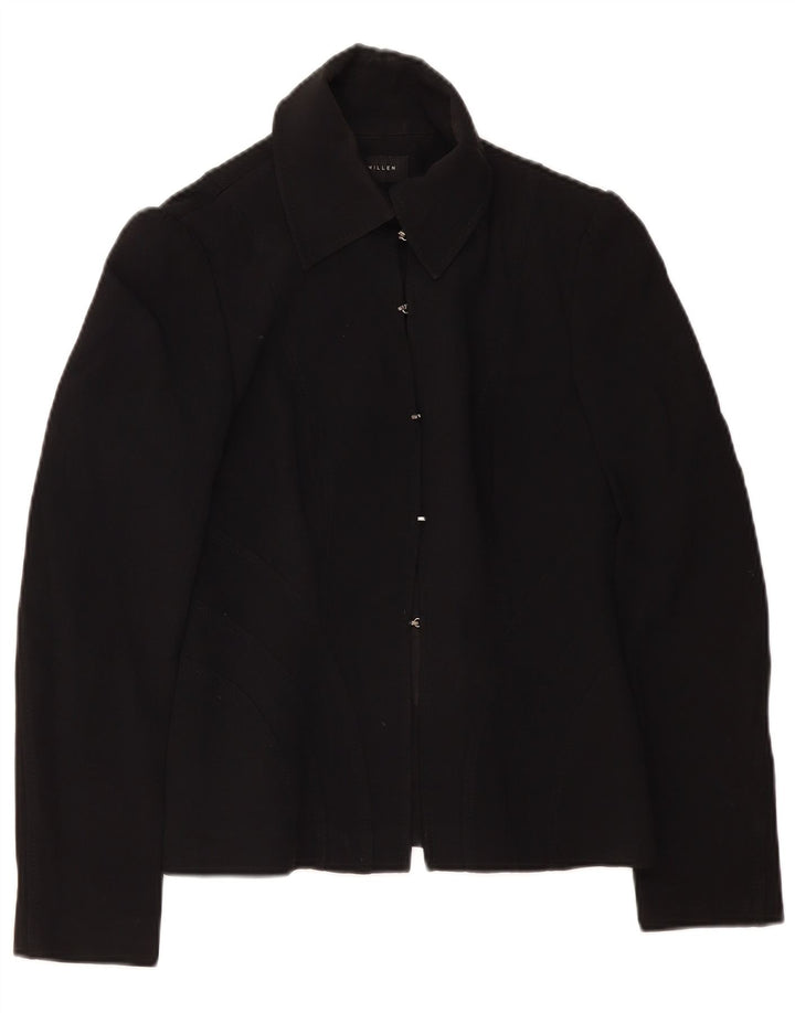 Giacca blazer da donna Karen Millen UK 10 piccola acetato nero