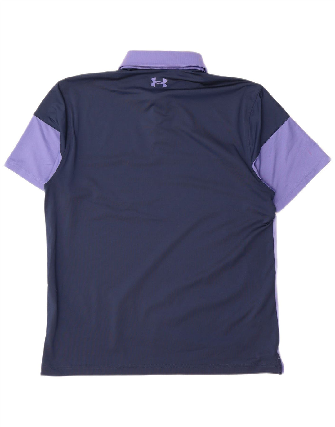 Polo da uomo Under Armour grande in poliestere color block viola